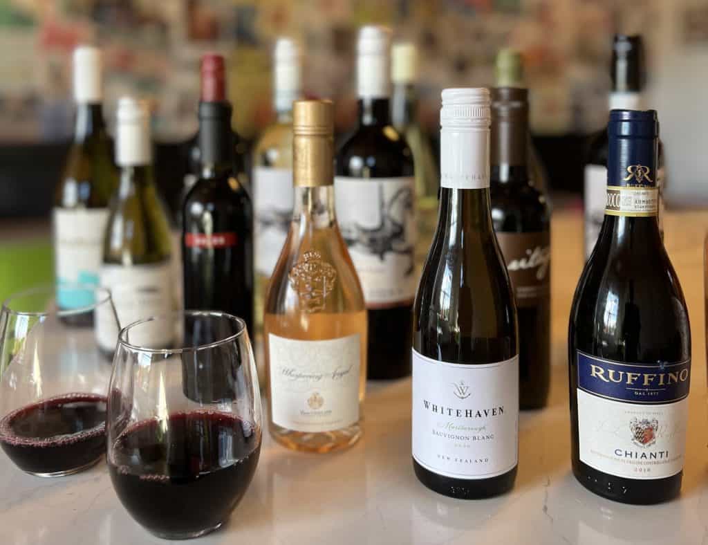 Wide selection of wines available at Vespa Italian Café in Sedona